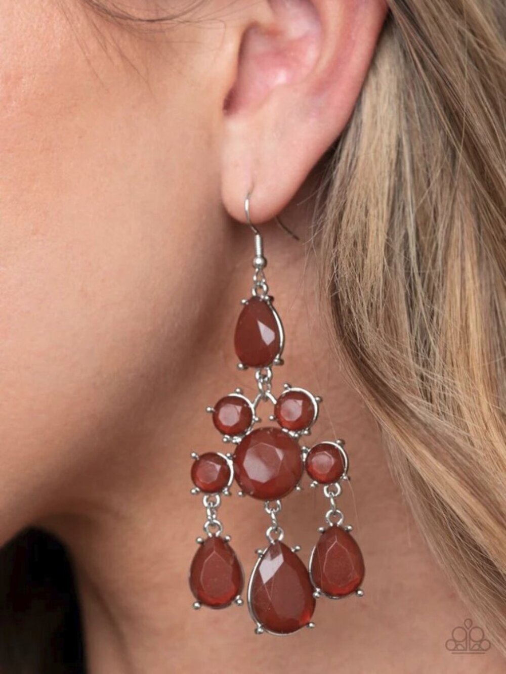 Paparazzi Jewelry Accessories - Afterglow Glamour - Brown Earrings - Vintage